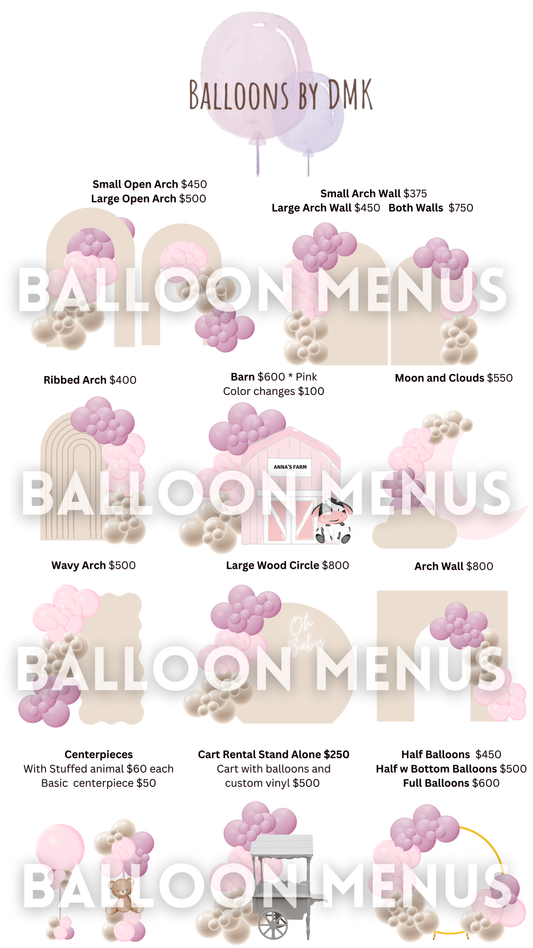 Balloons By DMK- Client Balloon Menu